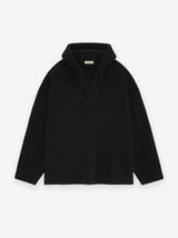 Merino Boucle Polo Hoodie