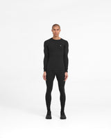 247 Ribbed Long Sleeve Top - Black