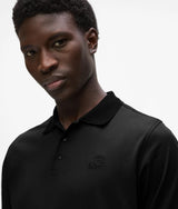 Square-button polo shirt