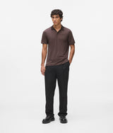 Square snap button polo shirt