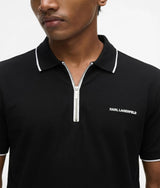 Zipped polo shirt