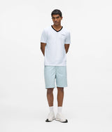 Contrast V-neck T-shirt