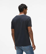 Contrast V-neck T-shirt