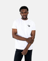 Les Hommes Arrow Back Print White T-Shirt
