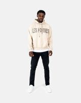 Les Hommes Graphic Hooded Stone Sweatshirt
