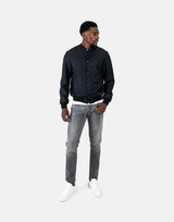 Les Hommes Lightweight Black Bomber Jacket