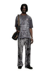 T-shirt with tonal medieval print