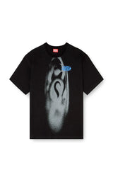 T-shirt with spray-effect print