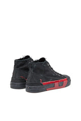 S-D-Verse-Distressed high-top sneakers in canvas