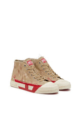 S-D-Verse-Distressed high-top sneakers in canvas