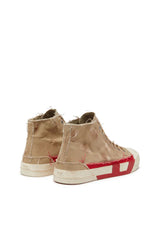 S-D-Verse-Distressed high-top sneakers in canvas