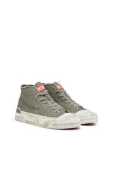 S-D-Verse-Distressed high-top sneakers in canvas