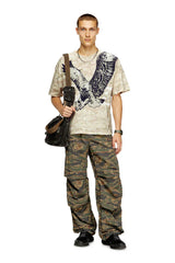 Camo T-shirt with eagle print