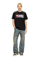 T-shirt with flocked Diesel Denim Division logo