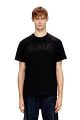 Regular cotton T-shirt with logo embroidery