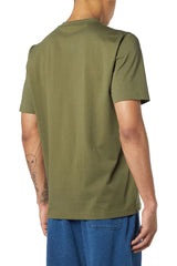 T-shirt with micro metal logo