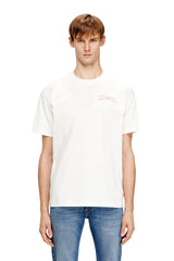 Regular cotton T-shirt with Diesel embroidery