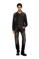 Long-sleeve denim shirt