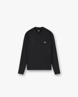 247 Ribbed Long Sleeve Top - Black
