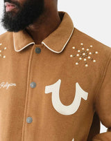 True Religion Varsity Wool  Brown Jacket