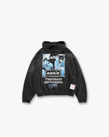 Represent X Oasis Maine Road Hoodie - Washed Black