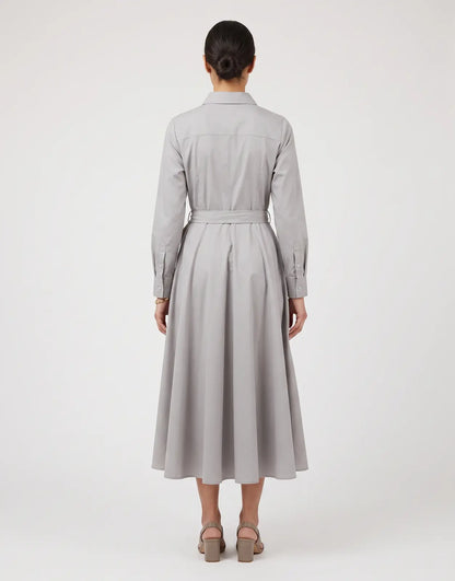 Ben Sherman Diana Fit & Flare Pearl Grey Dress