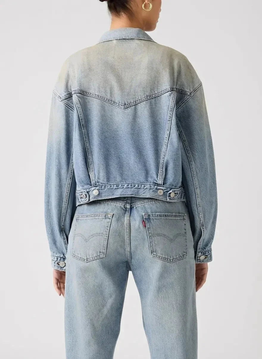 Levi's Shrunken 90's Med Indigo Trucker Denim Jacket