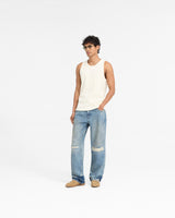 Represent X Duke + Dexter Ribbed Vest - Ecru