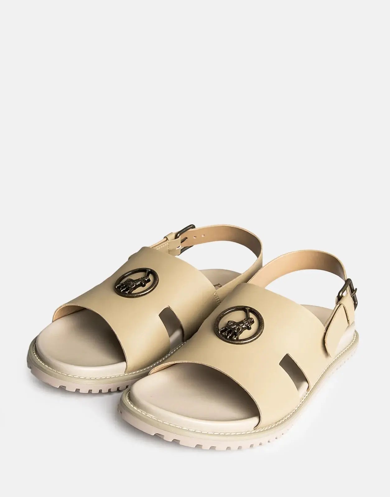 Polo Moulded Trim Taupe Mens Sandals
