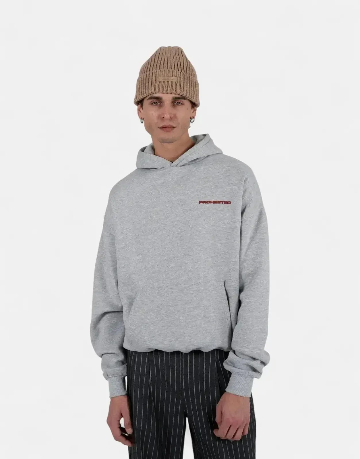 Prohibited 10119 Grey Melange Hoodie