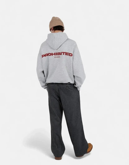 Prohibited 10119 Grey Melange Hoodie