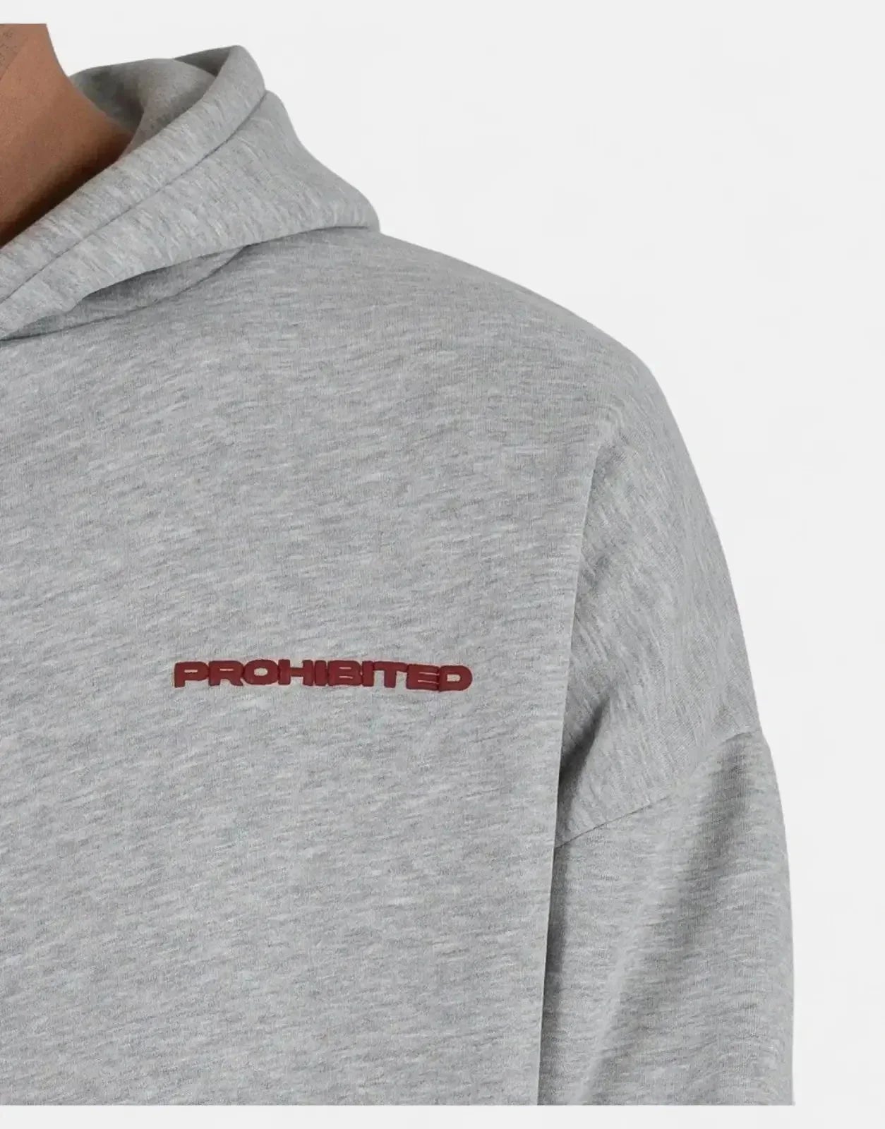 Prohibited 10119 Grey Melange Hoodie
