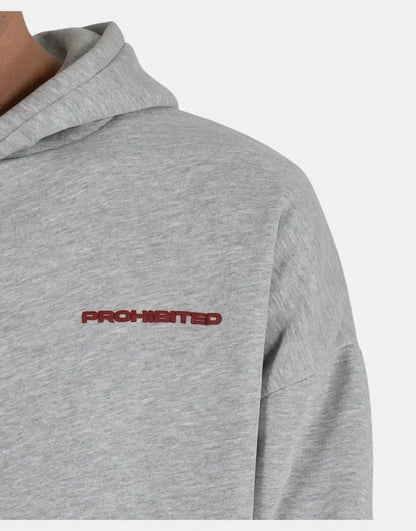 Prohibited 10119 Grey Melange Hoodie