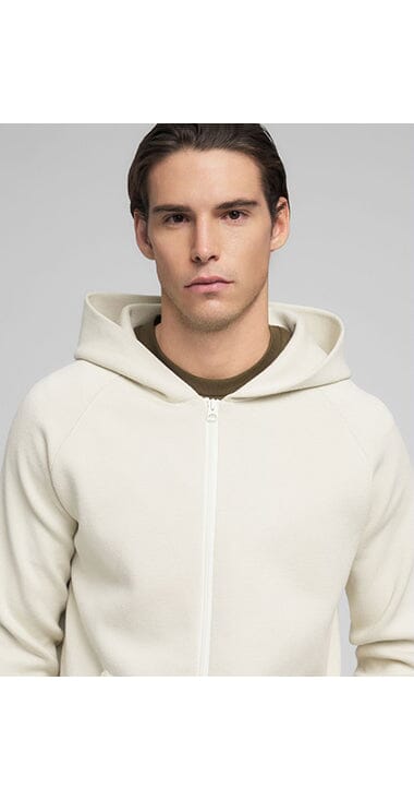 Replay Heavyweight Zipup Snow White Hoodie