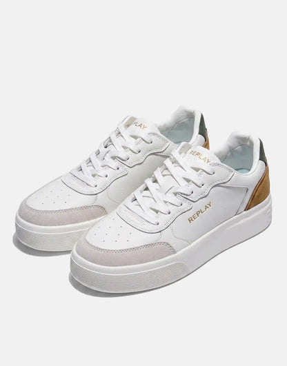 Replay Notting Agency White/Tan Sneakers