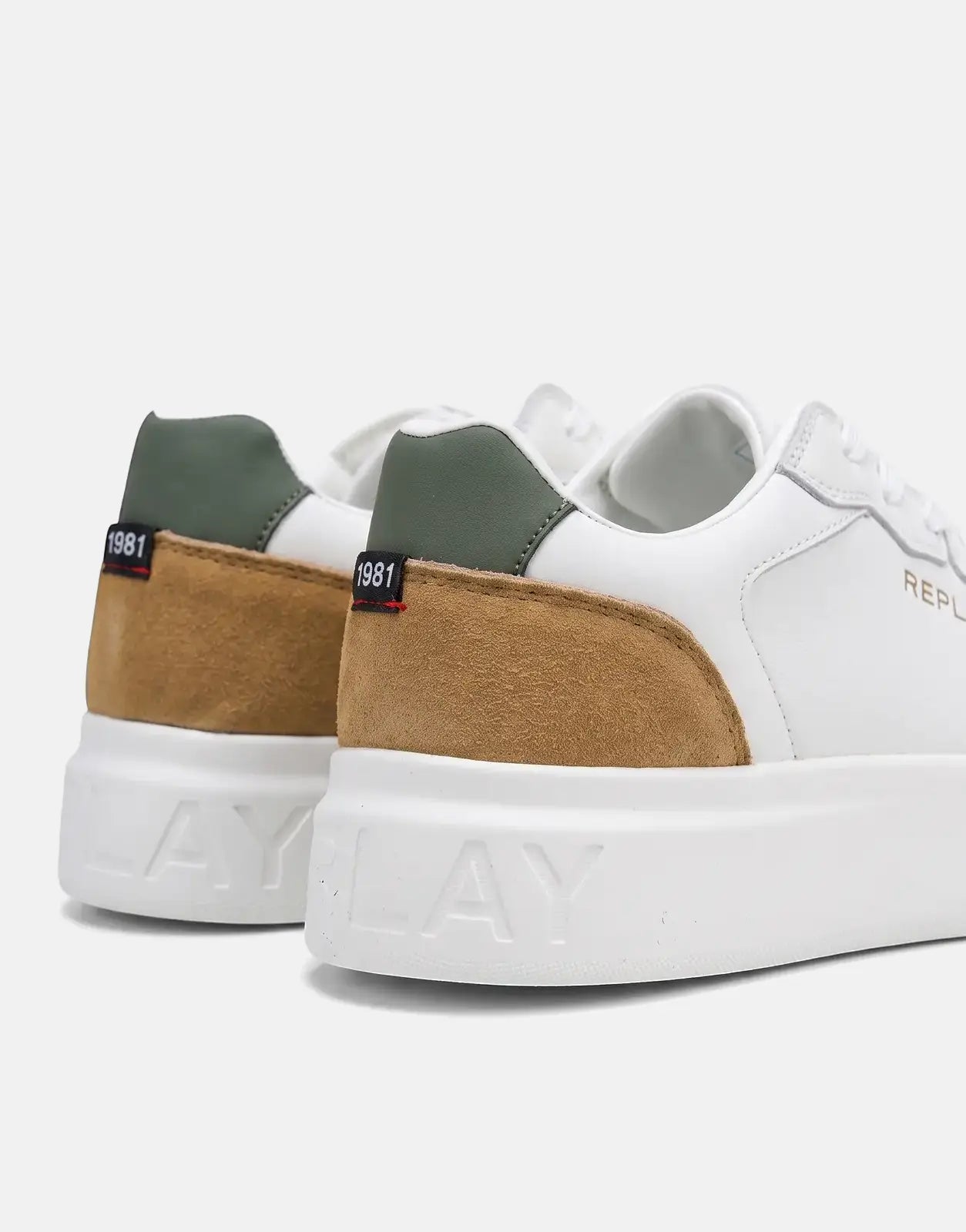 Replay Notting Agency White/Tan Sneakers