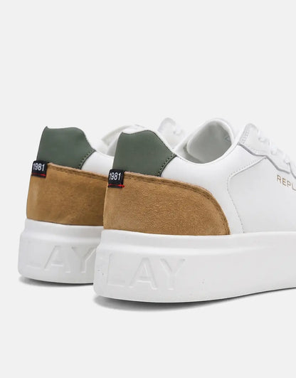 Replay Notting Agency White/Tan Sneakers