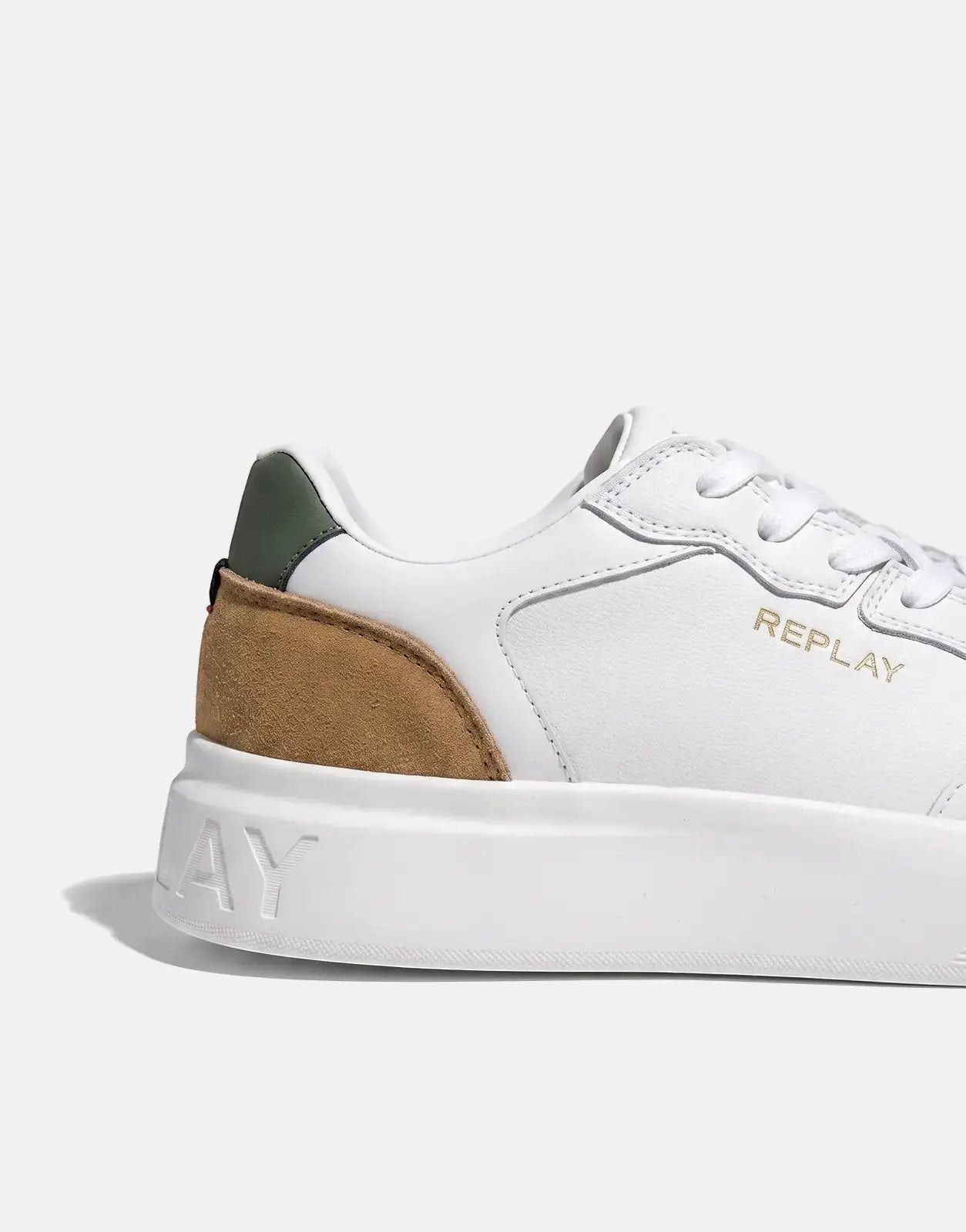 Replay Notting Agency White/Tan Sneakers